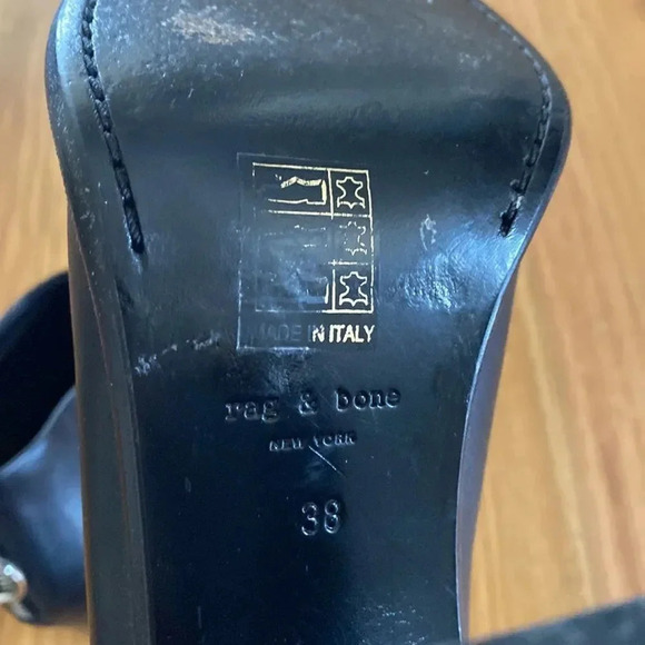 RAG & Bone open toe heeled booties size EU 38 or US 8 beautiful leather EUC - Picture 9 of 9